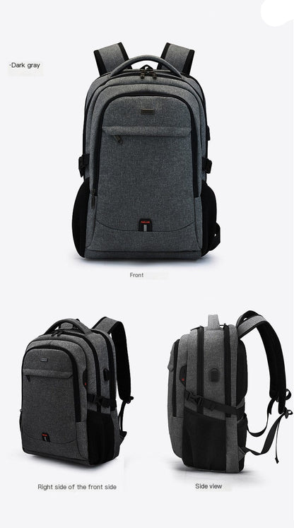 Large-Capacity Casual Backpack - Multi-Functional Business Travel Computer Bag & College Student Schoolbag