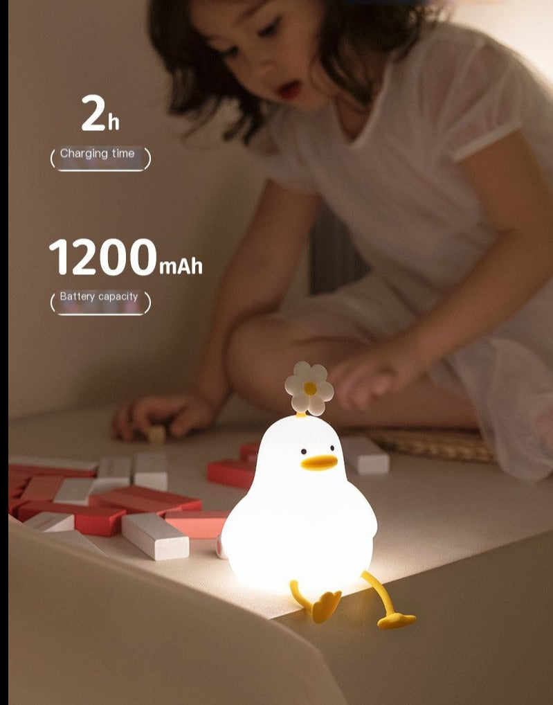 Flower Duck Soft Night Light Lamp Phone Holder