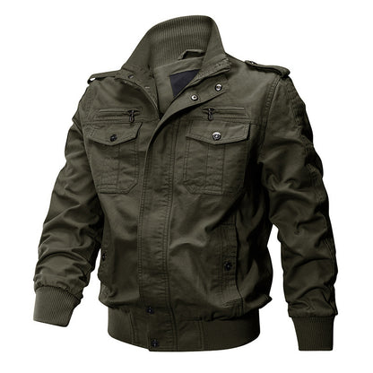 Men's Casual Color Tactical Collar Jacket