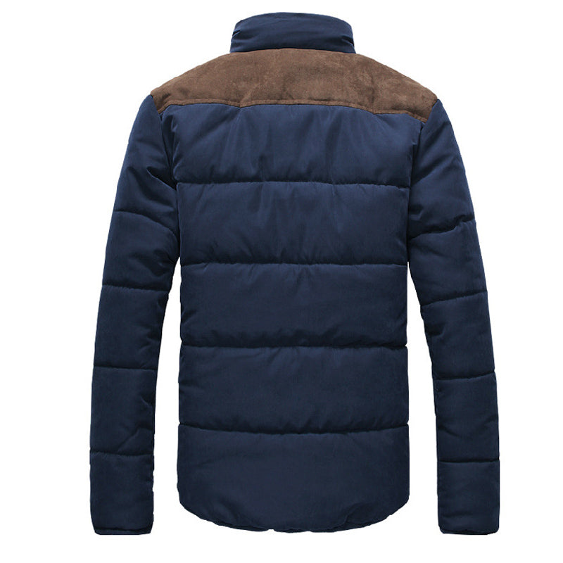 Winter Jacket Men Warm Collar Padded Winter Parka Coat