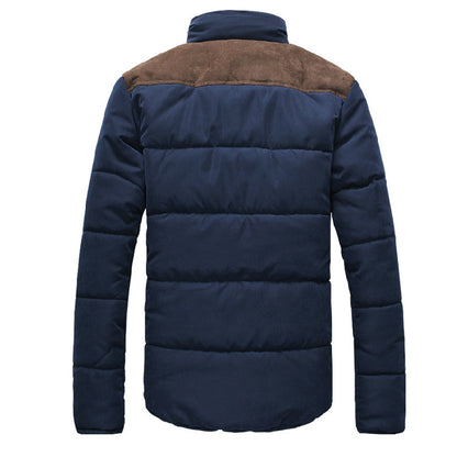 Chaqueta de invierno para hombre, abrigo parka de invierno acolchado con cuello cálido 