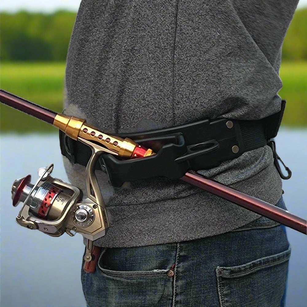 3rd Hand Rod Holder Adjustable Waist Belt Fishing Rod Holder for Fishing