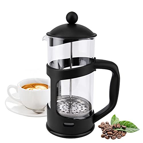 Mini cafetera de prensa francesa de 12 oz, perfecta para los amantes del café por la mañana, preparación con el máximo sabor y filtro de acero inoxidable