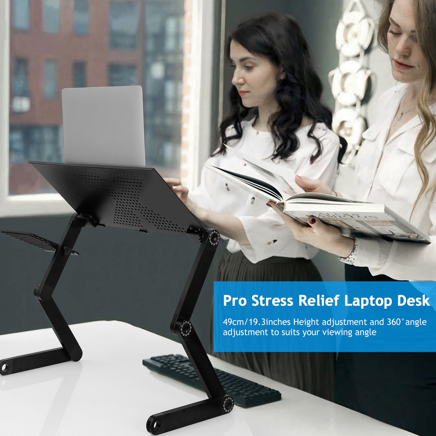 Foldable Laptop Table Desk Stand with Mouse Board