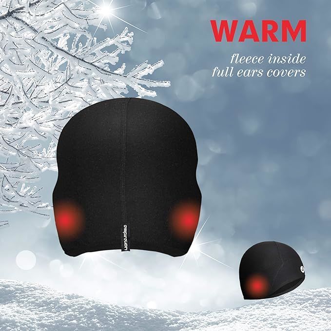 Lightweight Thermal Skull Cap Running Beanie - Sweat Wicking Cycling Helmet Liner