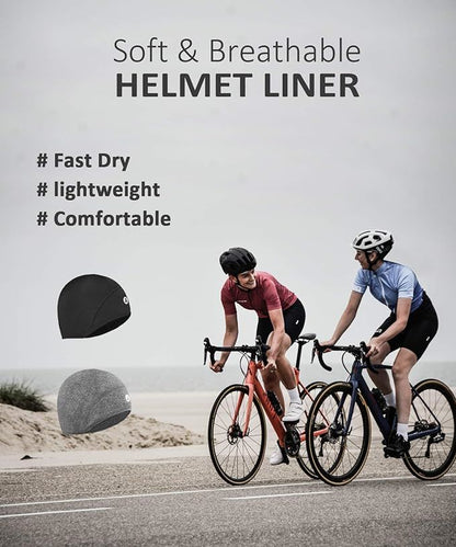 Gorro térmico ligero para correr con forro para casco de ciclismo que absorbe el sudor