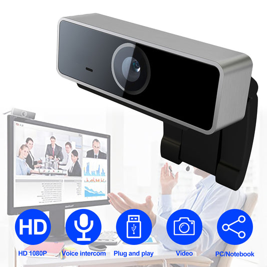 FHD 1080P Webcam USB Auto Focus Noise Reducing Microphone 60-Degree Widescreen Resolution