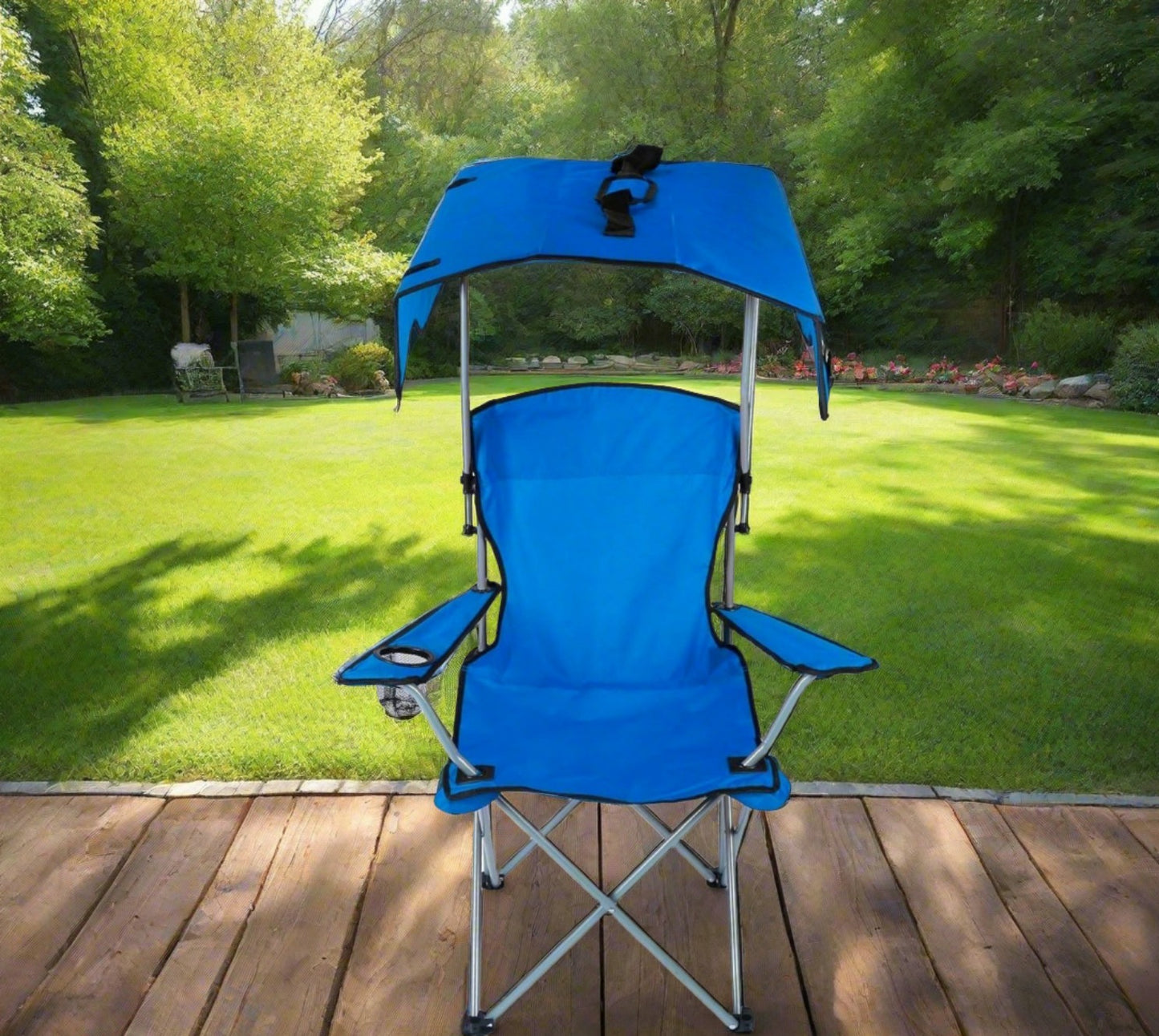 Foldable Sun Protection Canopy Chair - 330LBS Capacity