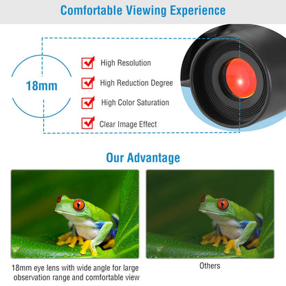 Binoculares de enfoque manual con lente HD FMC Aumento de 60x: observación de aves, caza y eventos deportivos