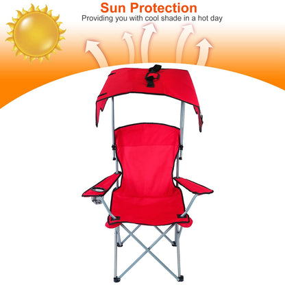 Foldable Sun Protection Canopy Chair - 330LBS Capacity