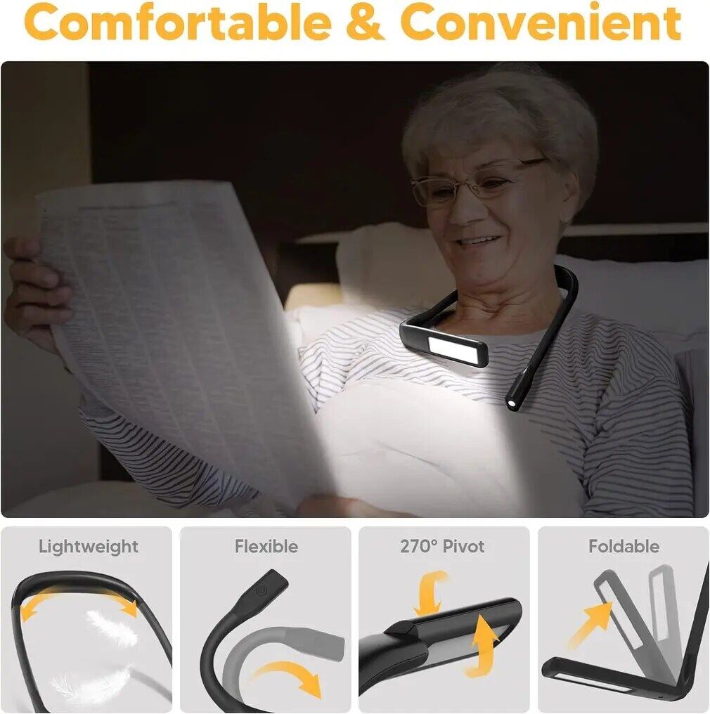 Multi-Use Flexible Neck Reading Light USB Rechargeable Adjustable Brightness