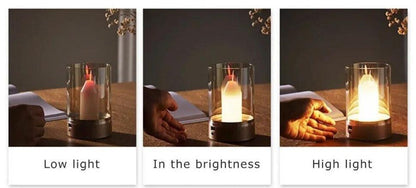 Touch-Free Adjustable Brightness Candle Night Light - USB Rechargeable