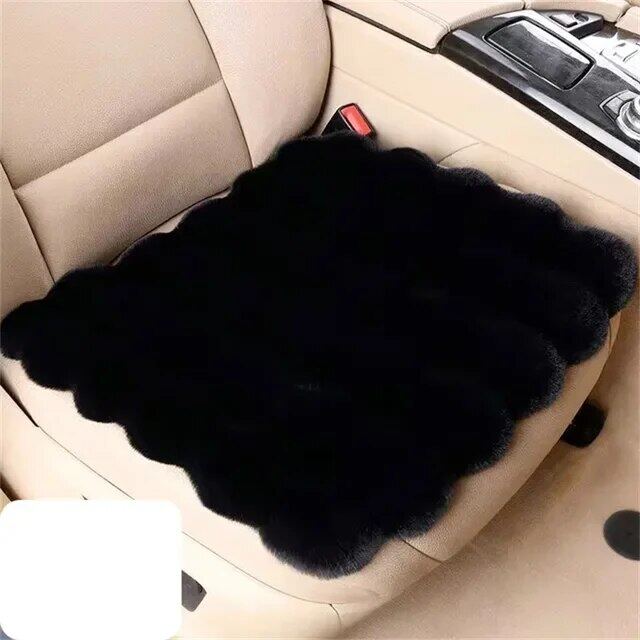 Funda protectora de felpa para cojín de asiento de coche, calidez de invierno