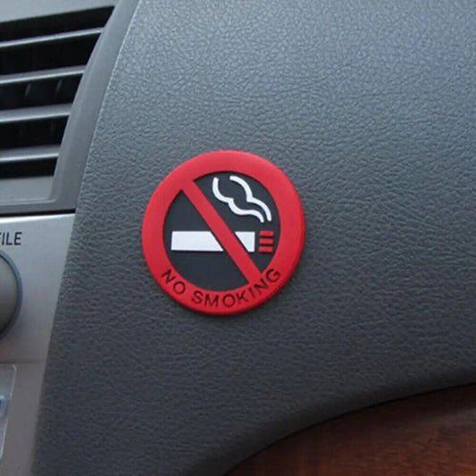 No Smoking Car Stickers Styling Round Red Sign Vinyl Sticker