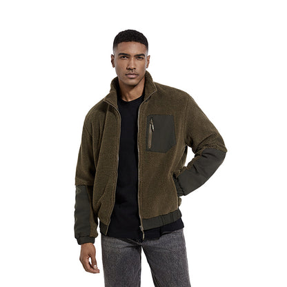 Men's Winter-Autumn Polyester Fleece Jacket