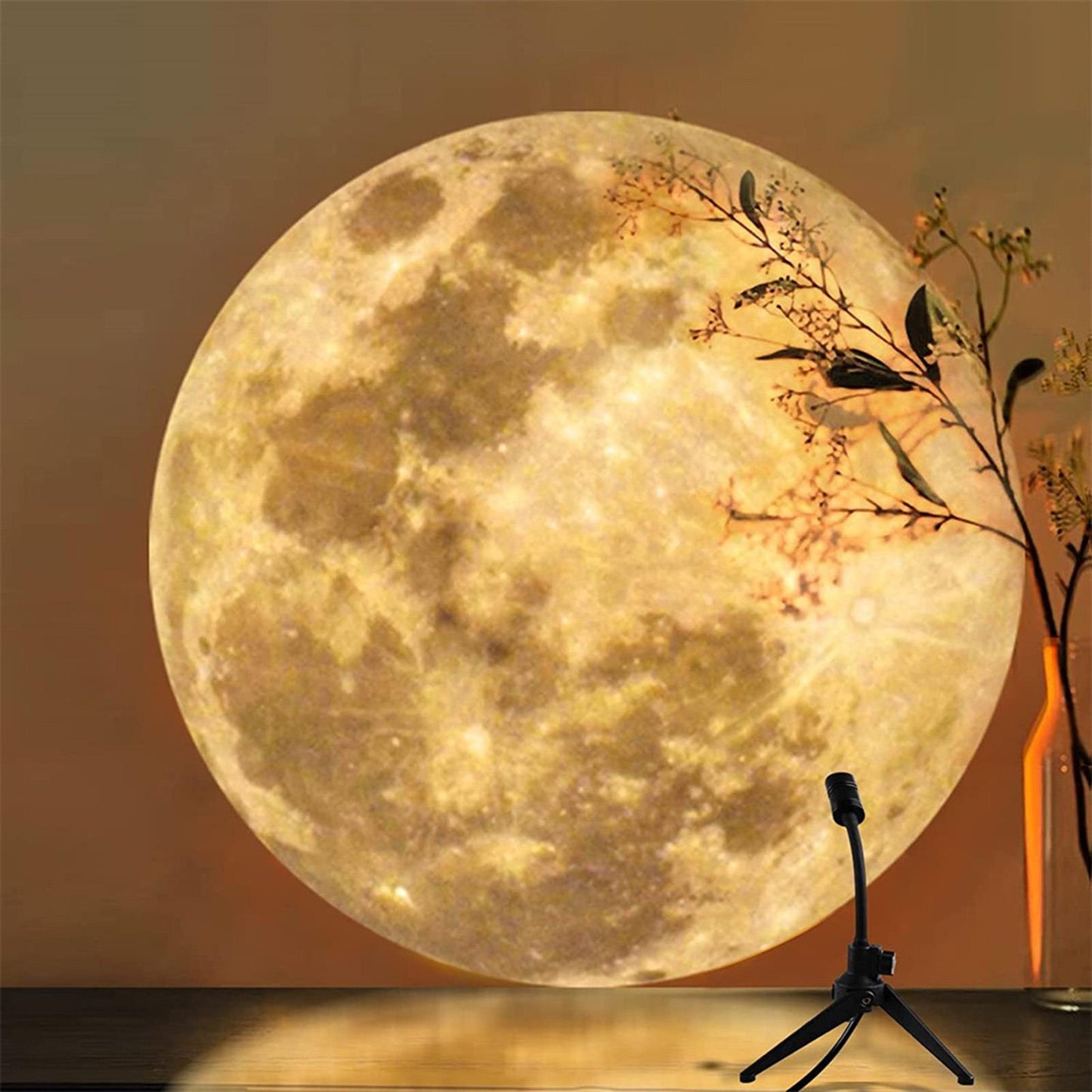 Earth & Moon Tripod Projector Night Light Ambience