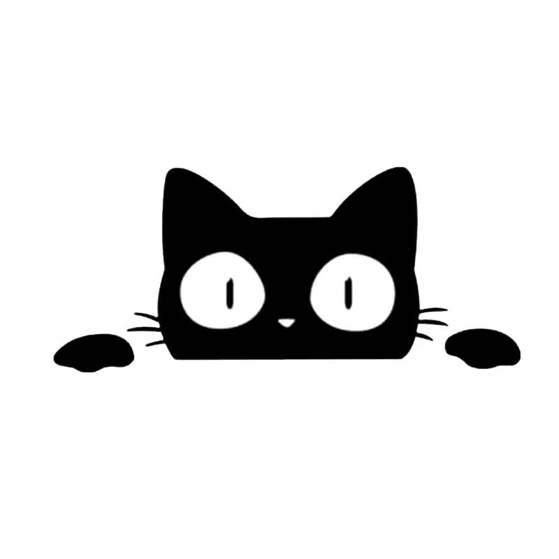 14x6.2cm  Cat Surprise Car Sticker