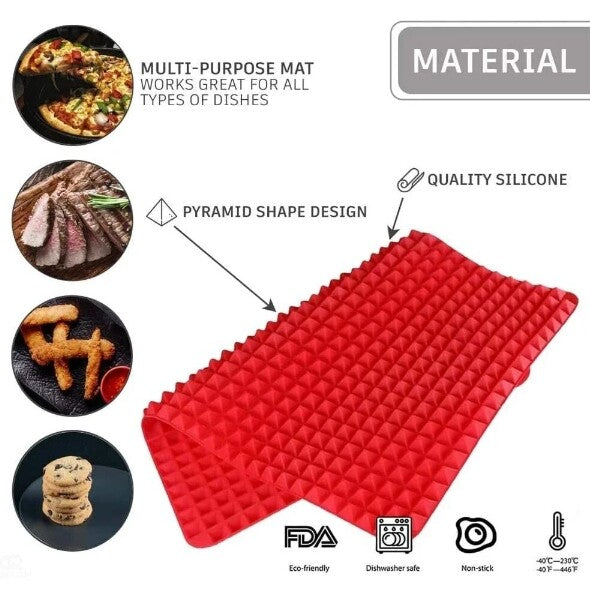 Non-Stick Silicone Ribbed Cooking Mat Baking Mat