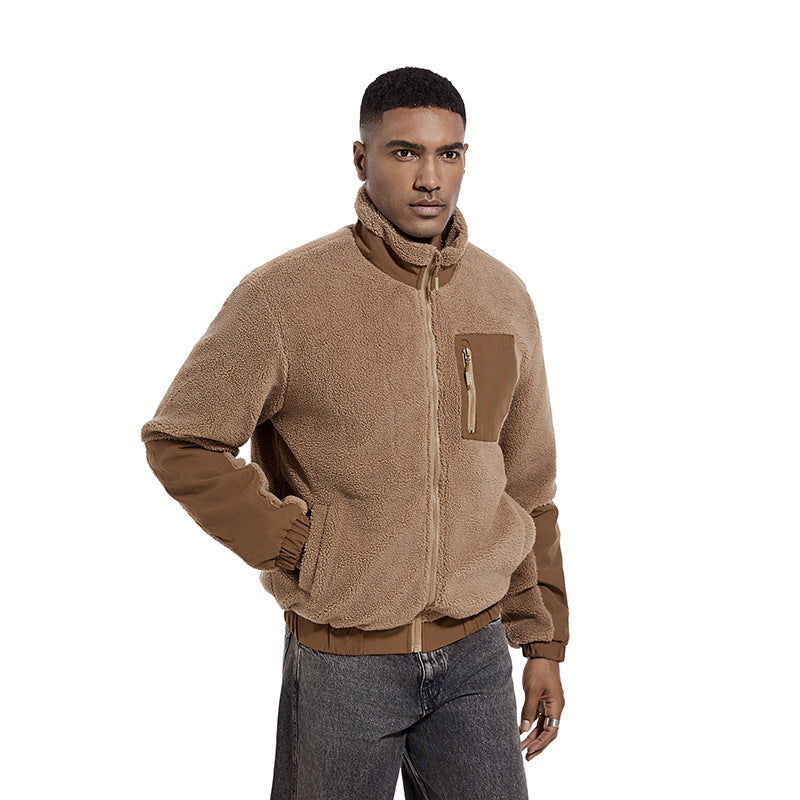 Men's Winter-Autumn Polyester Fleece Jacket